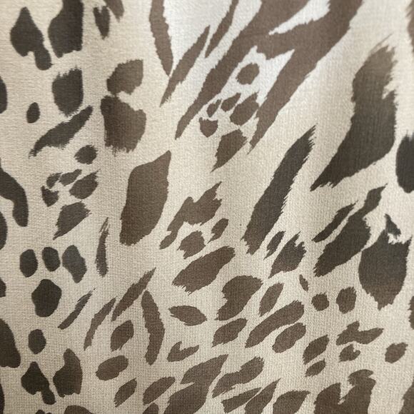 Spenser Jeremy Women's Ruffled Animal Print Silk Blouse Size 20 Flowy Maximalist - Picture 9 of 9